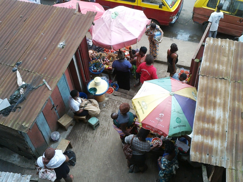 Photo of  Nigeria street market.